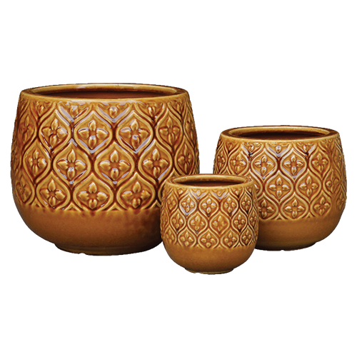 Enya Pot - Ochre 13"