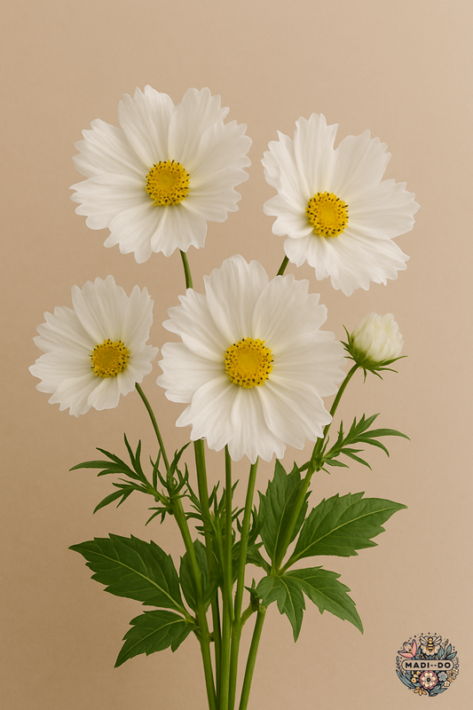 Cosmos 'Fizzy White'