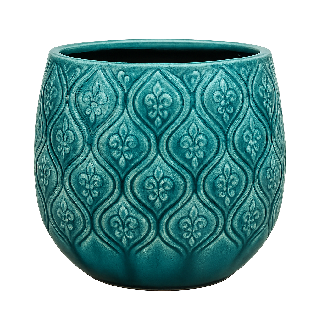 Enya Pot - Turquoise 9"