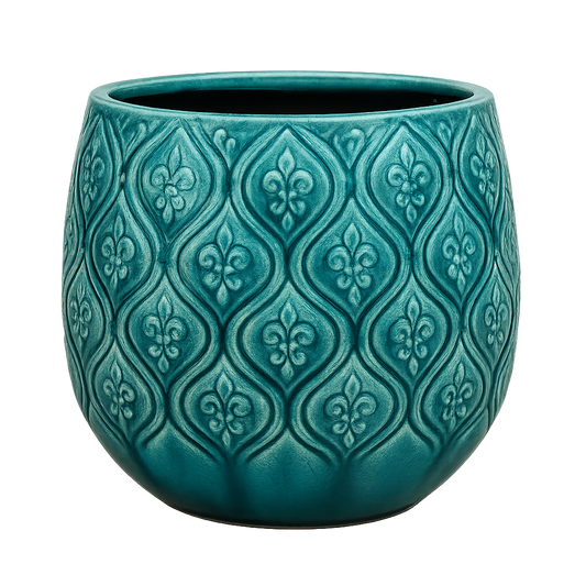 Enya Pot - Turquoise 9"