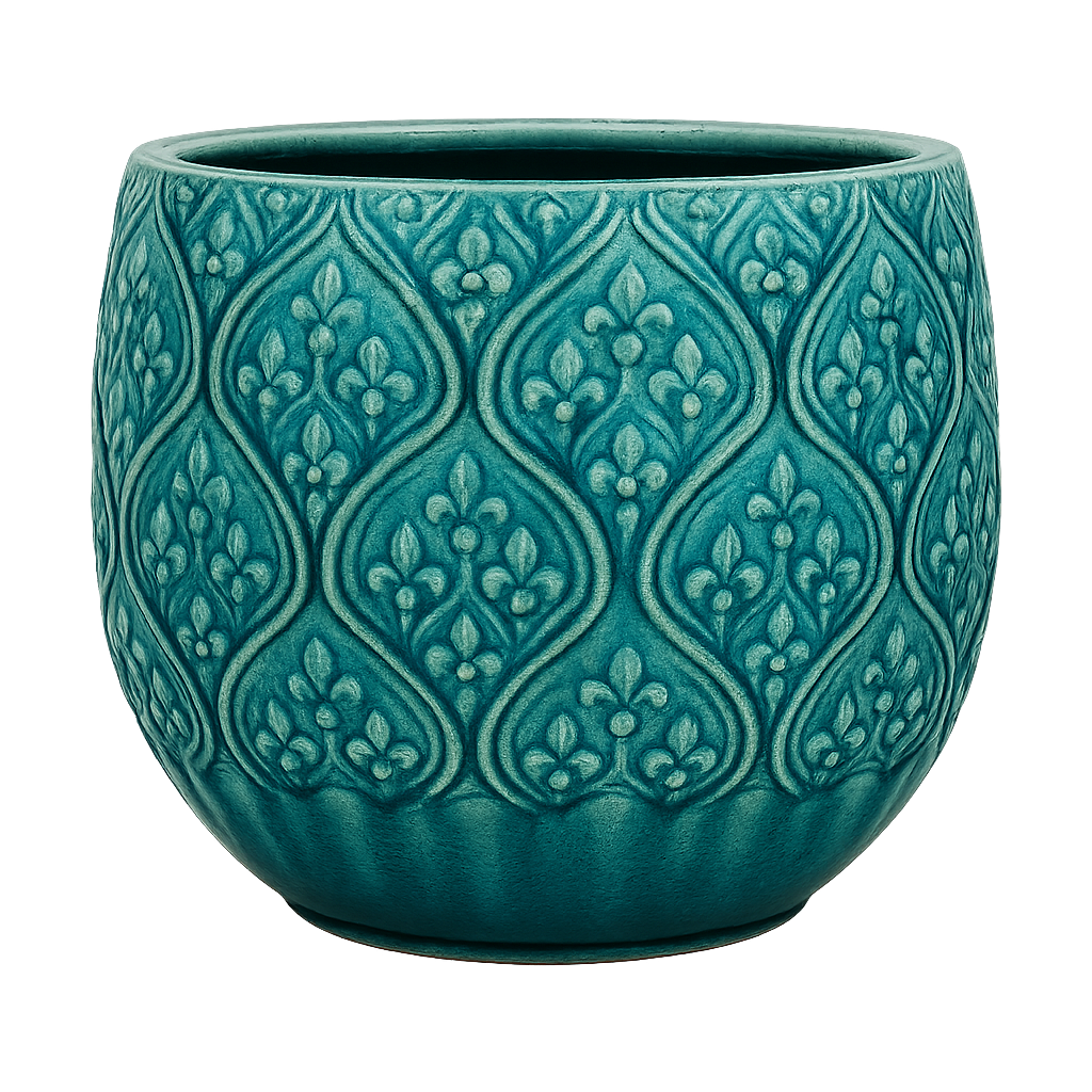 Enya Pot - Turquoise 6"